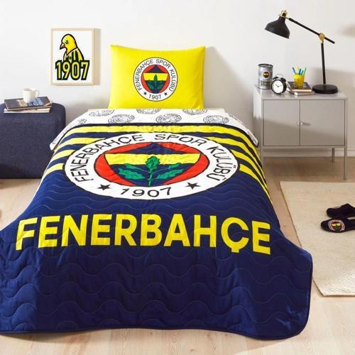 Lisanslı Fenerbahçe Tek Kişilik Strıpe Yatak Örtüsü Seti