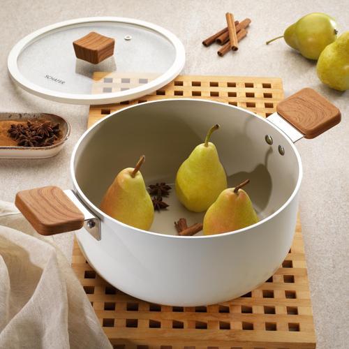 Ceramoni Seramik Derin Tencere 24 Cm-Krem