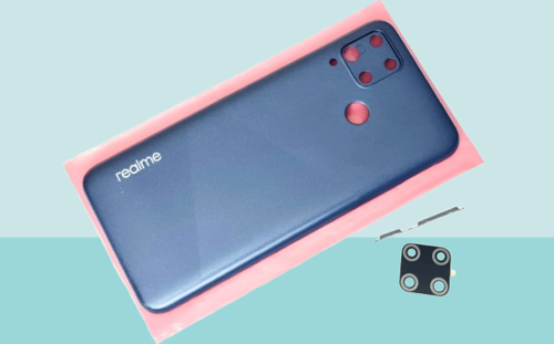 - Oppo C15 FULL KASA Arka Kapak Batarya Kapağı - MAVİ