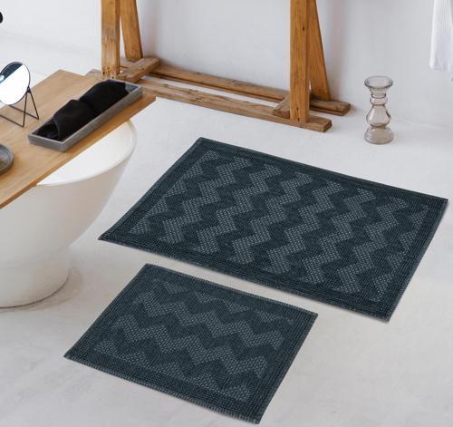 Home Alba 2 li Şönil Banyo Paspası-Antrasit