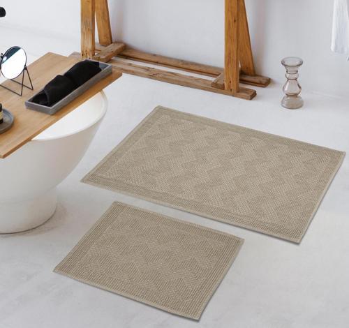 Home Alba 2 li Şönil Banyo Paspası-Bej