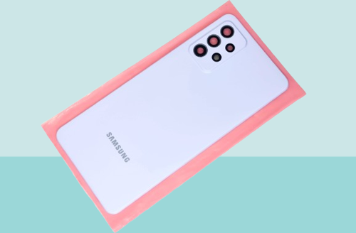 - Samsung Galaxy A72 A725 Arka Kapak Batarya Kapağı (Cam Full Lensli) - MAVİ