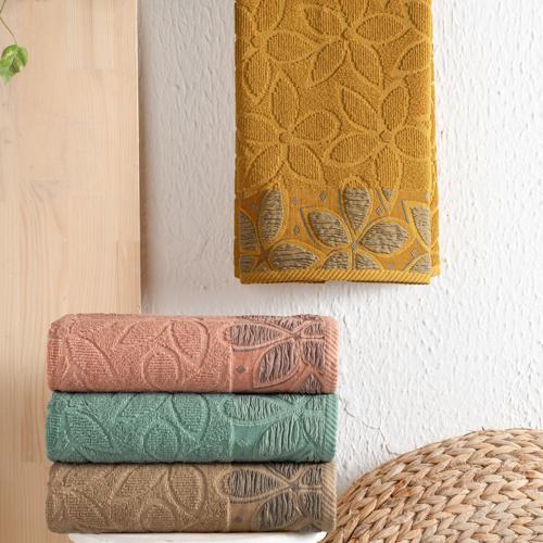 Home Dolce Jakarlı Havlu 50x90-Hardal