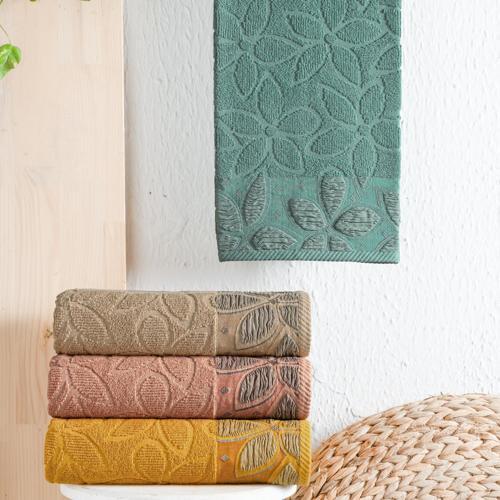 Home Dolce Jakarlı Havlu 50x90-Yeşil