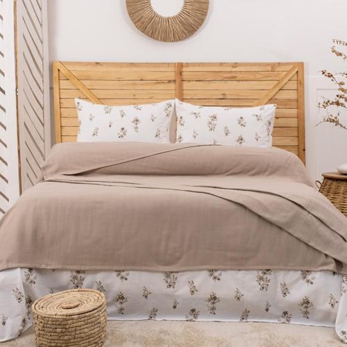 Home Hera Çift Kişilik Pike Takımı 4 Parça-Bej