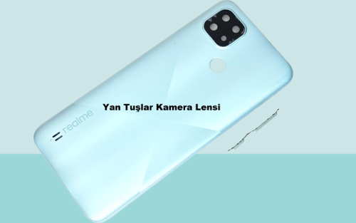 - Oppo Realme C21 FULL KASA Arka Kapak Batarya Kapağı - MAVİ
