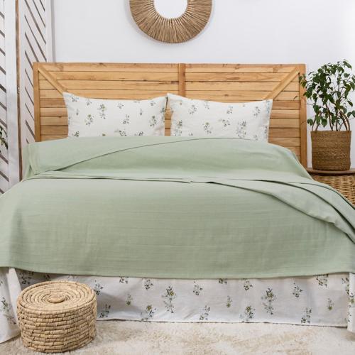 Home Hera Çift Kişilik Pike Takımı 4 Parça-Yeşil