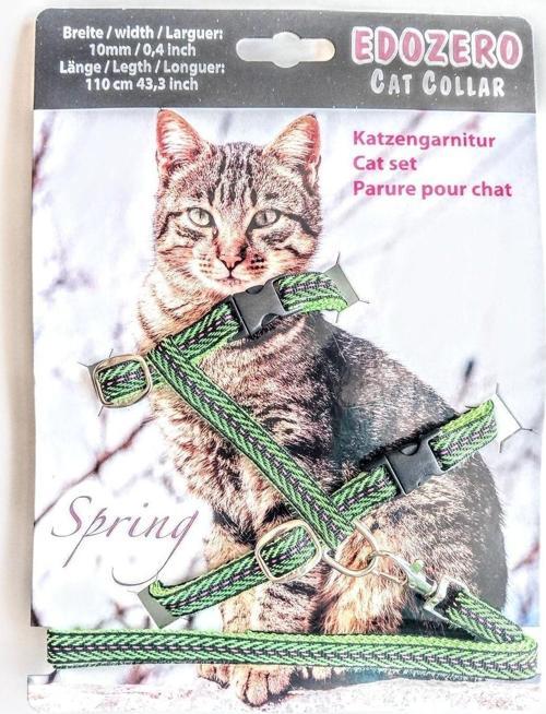 Kedi Göğüs Tasma Takım Yeşil