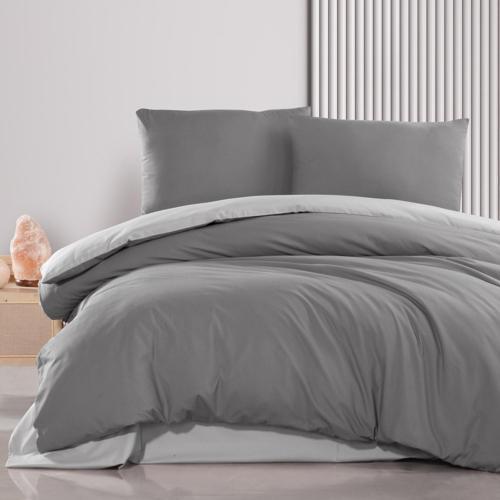 Home Mia Çift Kişilik Nevresim Takımı 4 Parça-Antrasit