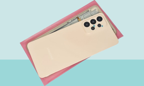 - Samsung Galaxy A33 FULL KASA Arka Kapak Batarya Kapağı - PEMBE
