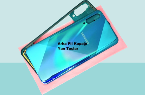 - Samsung Galaxy A50S A507 FULL KASA Arka Kapak Batarya Kapağı - YEŞİL