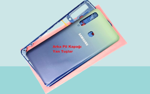 - Samsung Galaxy A9 A920 2018 FULL KASA Arka Kapak Batarya Kapağı - MAVİ