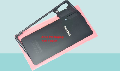 - Samsung Galaxy A7 A750 (2018) FULL KASA Arka Kapak Batarya Kapağı - SİYAH