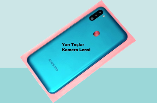 - Samsung Galaxy M11 FULL KASA Arka Kapak Batarya Kapağı - MAVİ