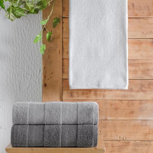 Home Solid Jakarlı Havlu 50x90-Beyaz