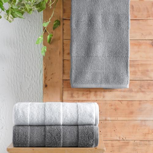 Home Solid Jakarlı Havlu 70x140-Gri