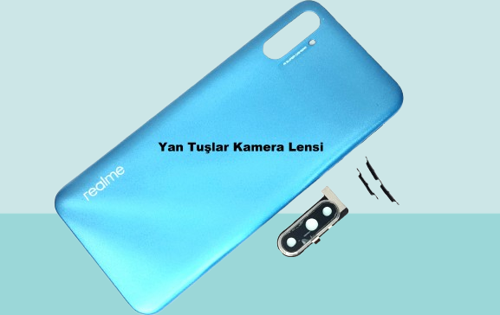 - Oppo Realme C3İ FULL KASA Arka Kapak Batarya Kapağı - MAVİ