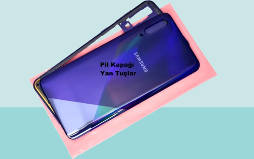 - Samsung Galaxy A30S A307 FULL KASA Arka Kapak Batarya Kapağı - MAVİ