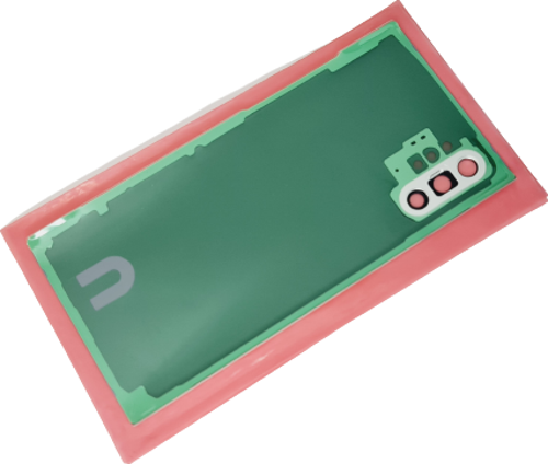 - Samsung Galaxy NOTE 10 PLUS Arka Kapak Batarya Kapağı (Cam Full Lensli) - MAVİ