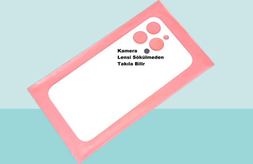 - iPhone 13 PRO Arka Pil Batarya Kapağı - Cam kapak Geniş Lens Deliği - BEYAZ