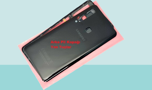 - Samsung Galaxy A9 A920 2018 FULL KASA Arka Kapak Batarya Kapağı - SİYAH