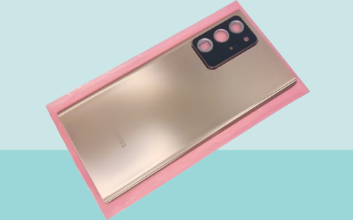 - Samsung Galaxy NOTE 20 UTRA Arka Kapak Batarya Kapağı (Cam Full Lensli) - GOLD