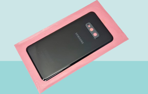 - Samsung Galaxy S10 E Arka Kapak Batarya Kapağı (Cam Full Lensli) - SİYAH