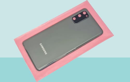 - Samsung Galaxy S20 Arka Kapak Batarya Kapağı (Cam Full Lensli) - FÜME