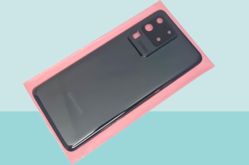 - Samsung Galaxy S20 UTRA Arka Kapak Batarya Kapağı (Cam Full Lensli) - SİYAH