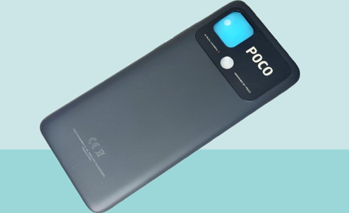 - Xiaomi POCO C40 FULL KASA Arka Kapak Batarya Kapağı - SİYAH