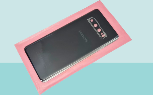 - Samsung Galaxy S10 Arka Kapak Batarya Kapağı (Cam Full Lensli) - SİYAH