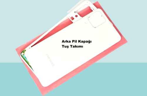 - Samsung Galaxy A22 A225 4G FULL KASA Arka Kapak Batarya Kapağı - MAVİ