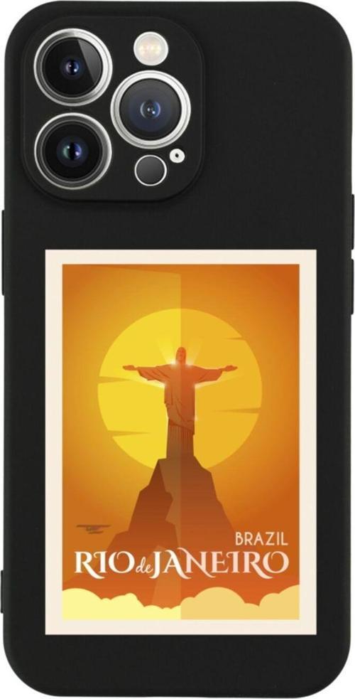İphone 13 Pro Brezilya Art Tasarımlı Siyah Telefon Kılıfı