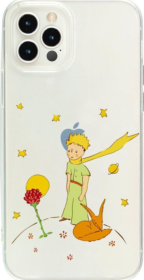 İphone 13 Pro Max Le Petit Prince Desenli Şeffaf Telefon Kılıfı