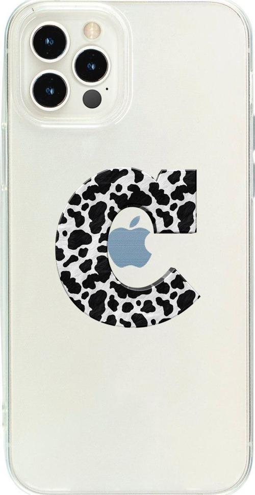 İphone 13 Pro C Harfi Desenli Şeffaf Telefon Kılıfı