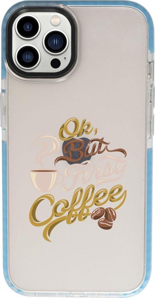 İphone 13 Pro Max First Coffee Candy Bumper Darbe Emci Silikonlu Telefon Kılıfı