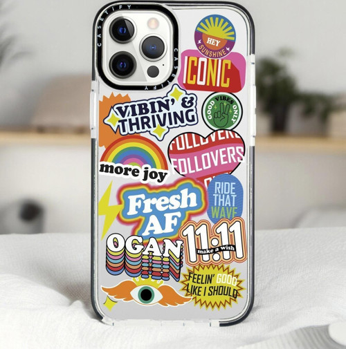 İphone 13 Pro Fresh Desenli Casetify Darbe Emci Silikonlu Telefon Kılıfı