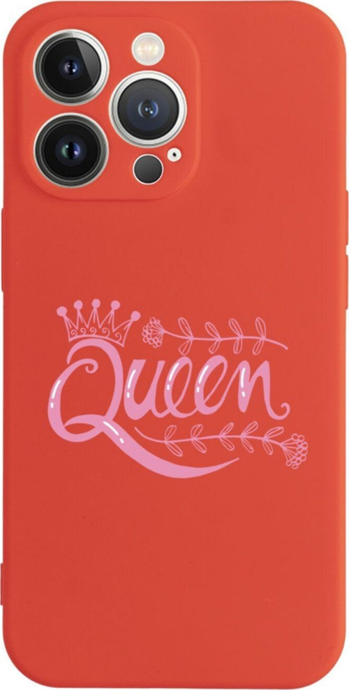 İphone 13 Pro Queen Tasarımlı Kırmızı Telefon Kılıfı