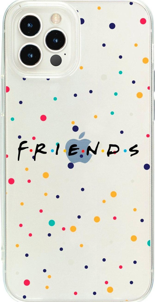 İphone 13 Pro Friends Desenli Şeffaf Telefon Kılıfı
