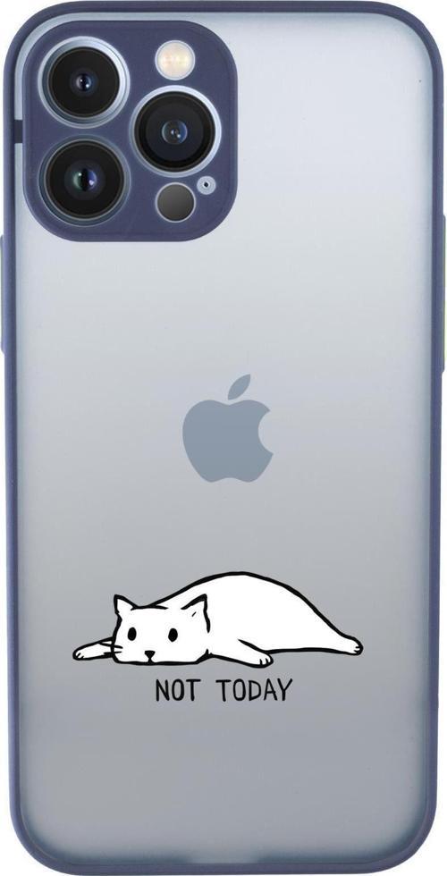 İphone 13 Pro Max Uyumlu Not Today Desenli Kamera Korumalı Buzlu Şeffaf Lüx Telefon Kılıfı