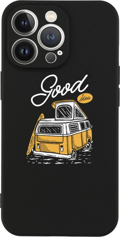 İphone 13 Pro Good Karavan Tasarımlı Siyah Telefon Kılıfı