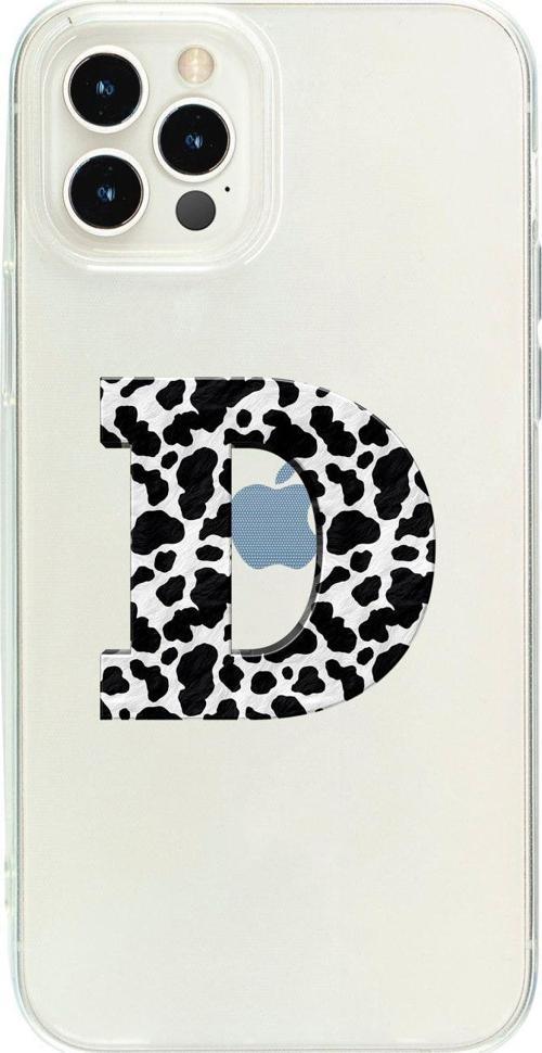 İphone 13 Pro D Harfi Desenli Şeffaf Telefon Kılıfı