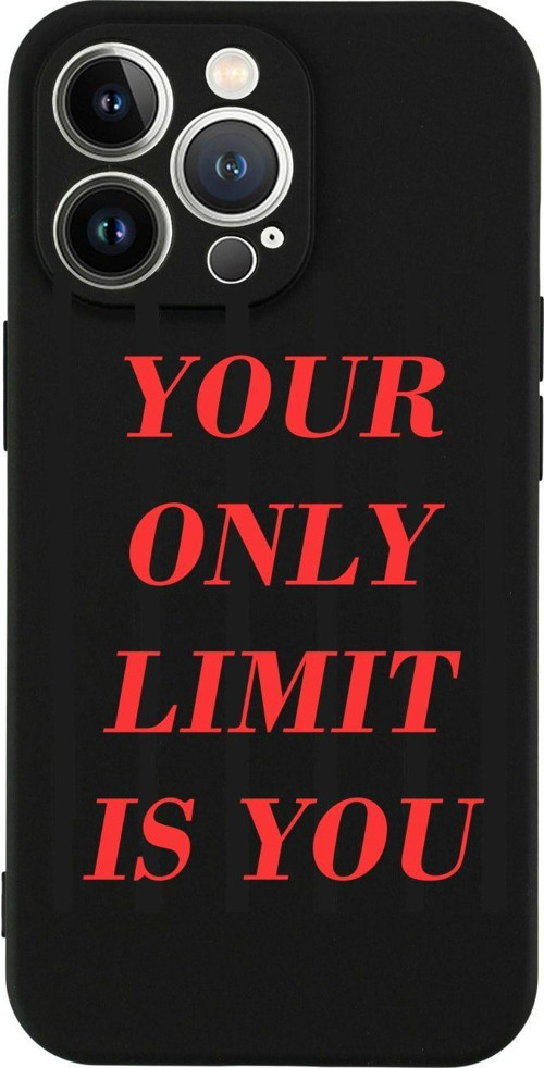 İphone 13 Your Only Lımıt Is You Tasarımlı Siyah Telefon Kılıfı