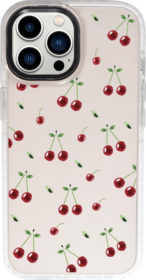 İphone 13 Pro Max Uyumlu Kiraz Candy Bumper Silikonlu Telefon Kılıfı