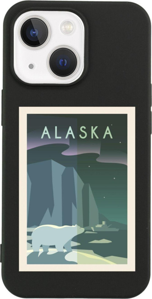 İphone 13 Alaska Tasarımlı Siyah Telefon Kılıfı