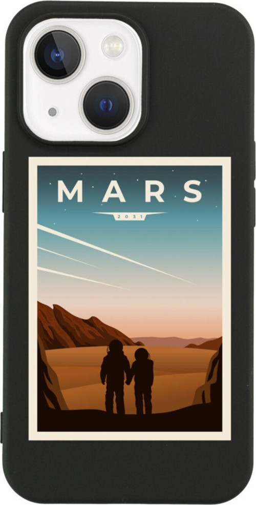 İphone 13 Mars Tasarımlı Siyah Telefon Kılıfı
