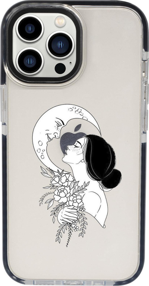İphone 13 Pro Moon And Women Candy Bumper Darbe Emci Silikonlu Telefon Kılıfı