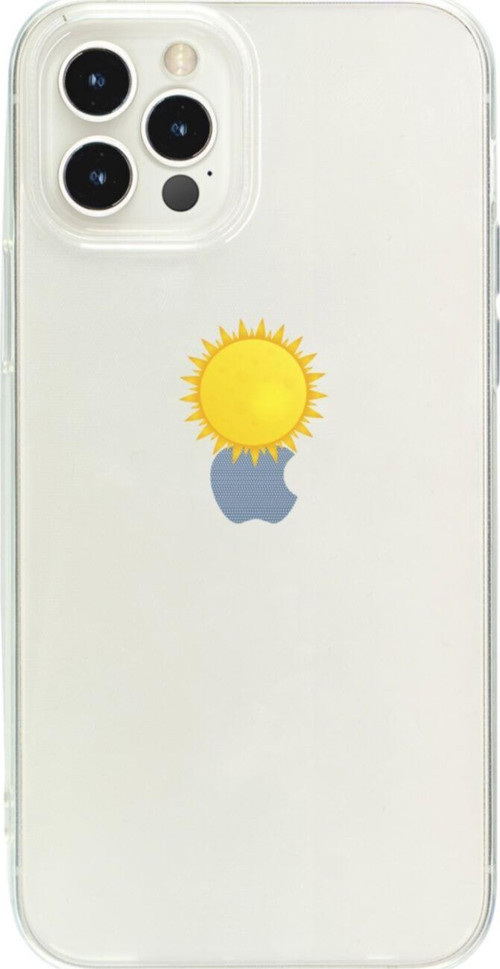 İphone 13 Pro Mx Sun Tasarımlı Şeffaf Telefon Kılıfı