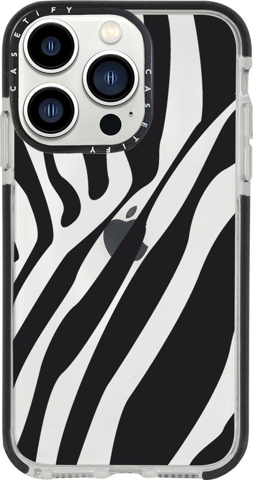 İphone 13 Pro Zebra Casetify Darbe Emci Silikonlu Telefon Kılıfı