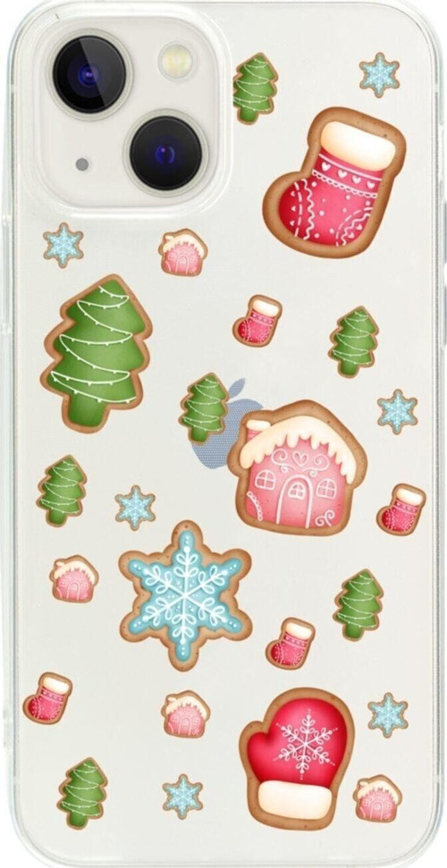 İphone 13 Christmas Tasarımlı Şeffaf Telefon Kılıfı